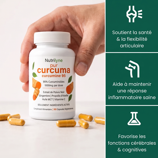 Bougez plus confortablement grâce au Curcuma & à la Curcumine (1 000 mg)