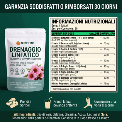 Nutrilyne | Capsule Drenanti Linfatiche alle 4 Erbe