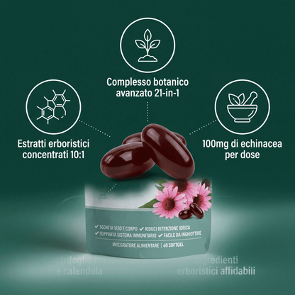 Nutrilyne | Capsule Drenanti Linfatiche alle 4 Erbe