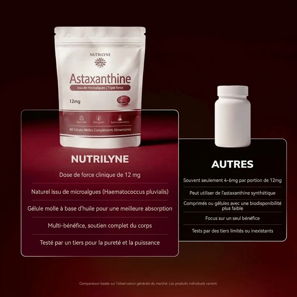 Astaxanthine Naturelle 12mg | Éclat, Vision & Vitalité