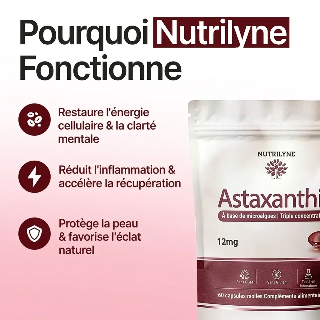 Astaxanthine Naturelle 12mg | Éclat, Vision & Vitalité