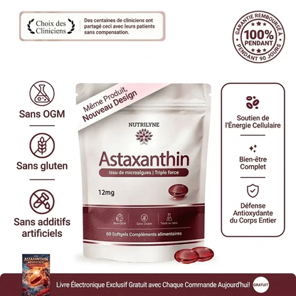 Astaxanthine Naturelle 12mg | Éclat, Vision & Vitalité