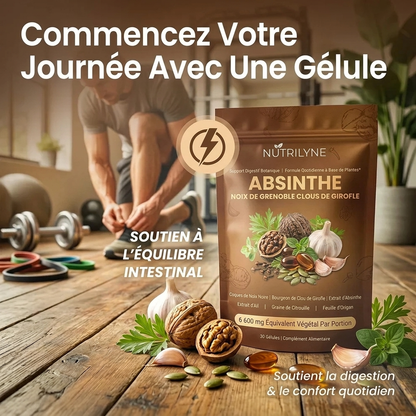 Nutrilyne Cure Antiparasitaire Naturelle — Retrouvez Votre Énergie & Confort Digestif | Triple Action 6600mg