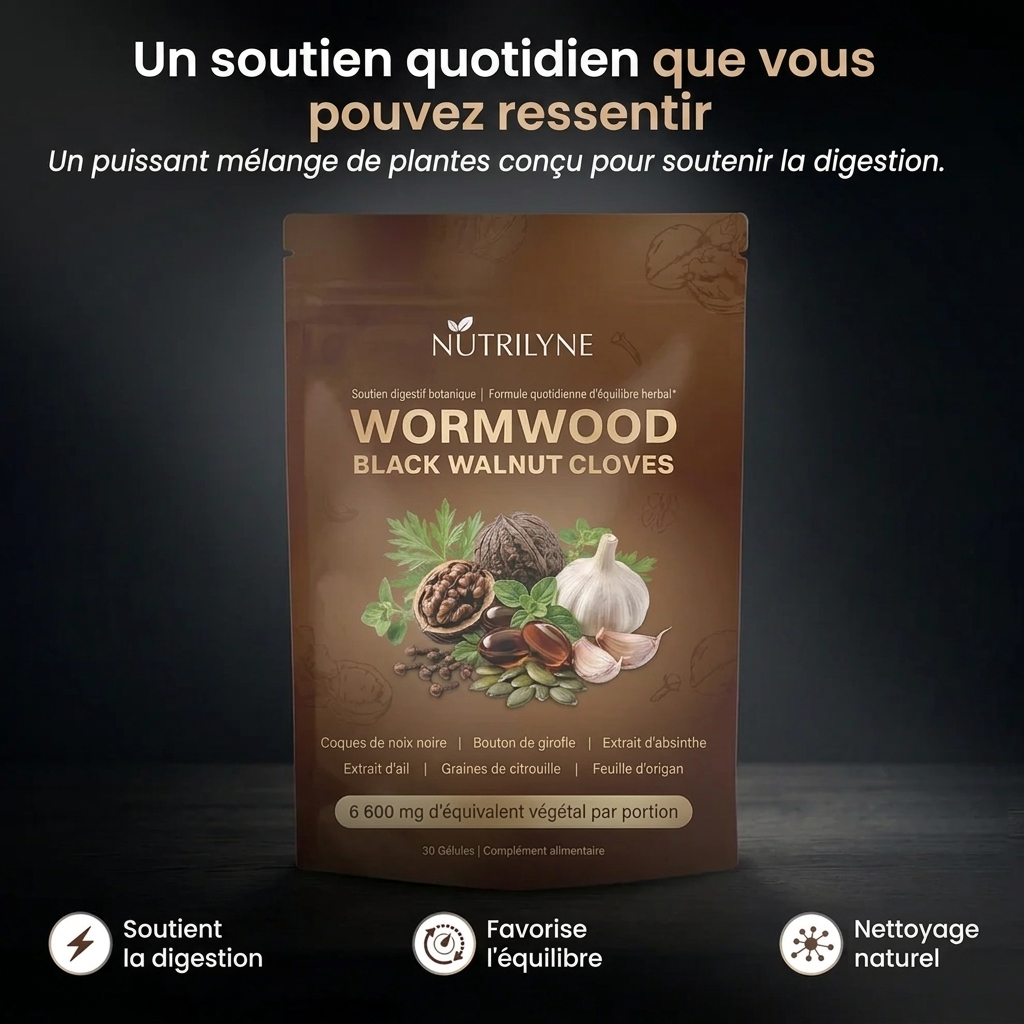 Nutrilyne Cure Antiparasitaire Naturelle — Retrouvez Votre Énergie & Confort Digestif | Triple Action 6600mg