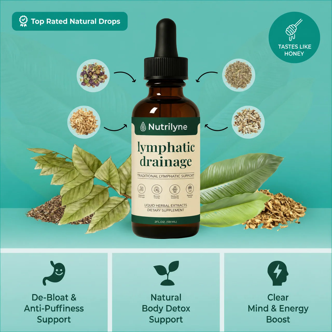 Nutrilyne | 4-Herb Lymphatic Drainage Drops